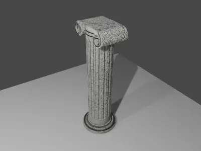 Roman Column Jonic Style - Low Poly - Coluna Romana Low-poly 3D model