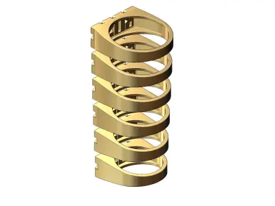 Boss name signet ring 3D print model