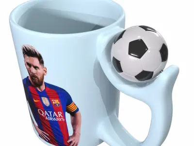 Football cup 3D model