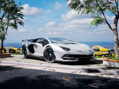 Realistic Car Road Automotive 3d Sence Unreal Engine 5 Project 3D model