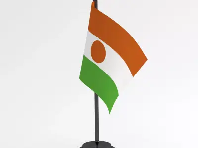 Table Flag Niger 3D model