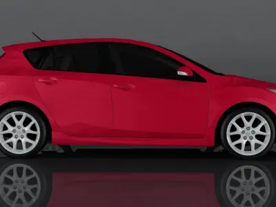 Mazda 3 2010 Low-poly 3D model