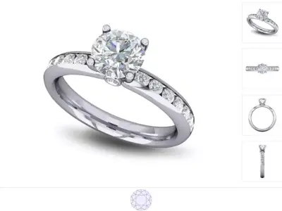 Women ring 3dm stl render detail 3D print model 23