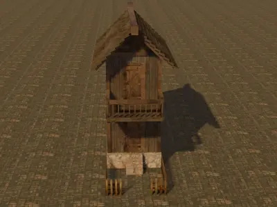 Medieval house 18 Free low-poly 3D model
