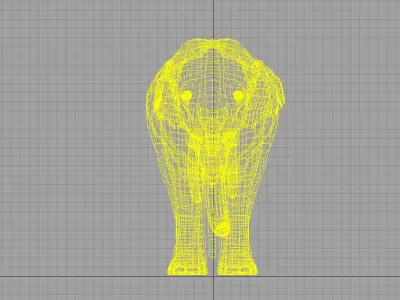 asian elephant 3d rig model 3D model