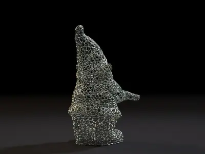 Gnome with a gun 3D print model