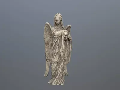 Angel Statue 02 Low-poly 3D model