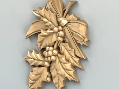 Carved decor central 019 3D model