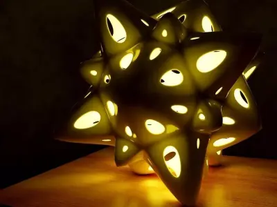 Parametric lightning element Low-poly 3D model