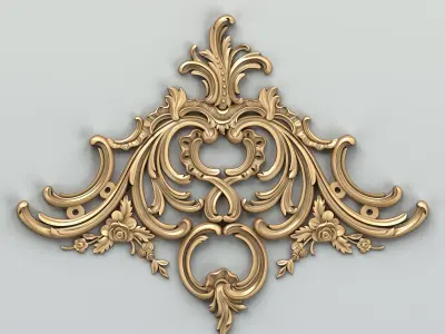 Carved decor central 033 3D model