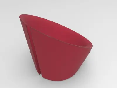 Right Armchair Low-poly 3D model