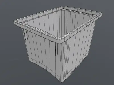 Storage Bin Low-poly 3D model