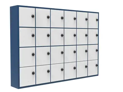 Lockers  Low-poly 3D model