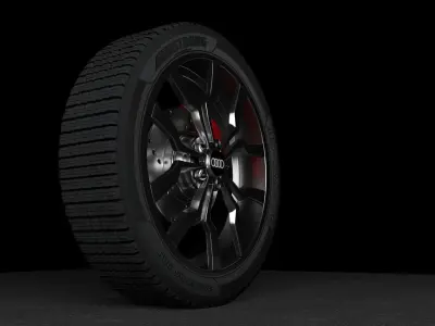 wheel audi Low-poly 3D model