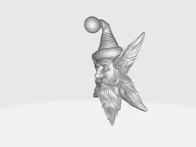 Whimsical Santa Star Festive Holiday Ornament Christmas 3D print model