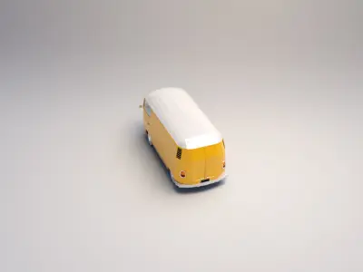Low Poly Transporter Van 01 Low-poly 3D model