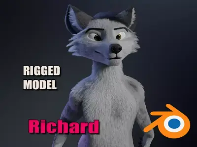 Richard Anthro Wolf 3D model