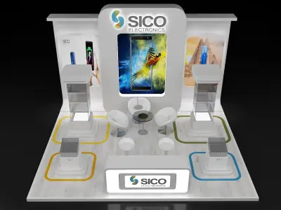 Booth Exhibition Stand a303b  3D model