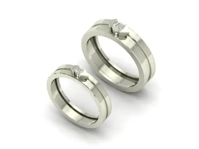 Couple Ring 3D print model buy