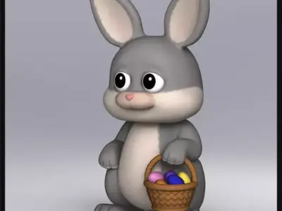 Cartoon Bunny 3D model