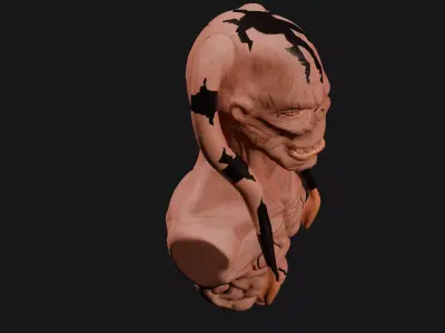 Cosmic God Butcher-Alien Creature Bust Fan Art 3D model