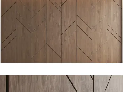 Decorative wall panel set 11 3D model