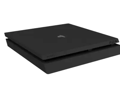 Ps4 Slim Low-poly 3D model