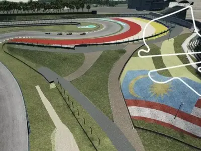 Sepang International Circuit Malaysia Low-poly 3D model