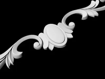 Central decor ornament for furniture 3D model 25