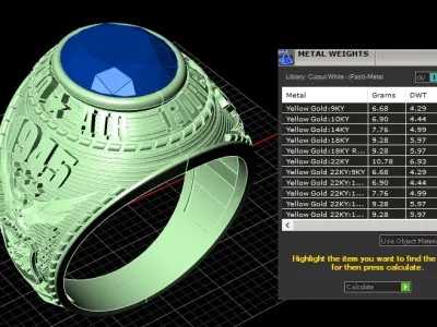 AIR 1945 WORD RING 3D PRINTABLE MODEL  3D print model