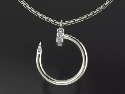 NAIL NECKLACE print model 3D print model 3D print model 3D print model