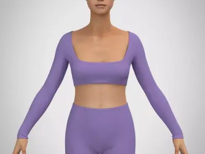 Knit suit Free 3D model