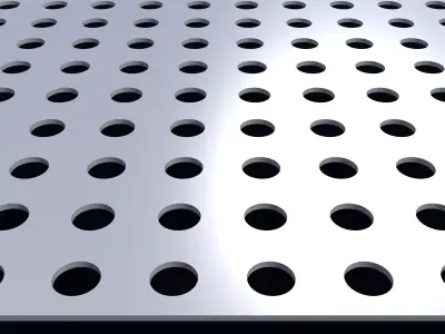 Perforated panel with 20 percent opening 25O49 3D model