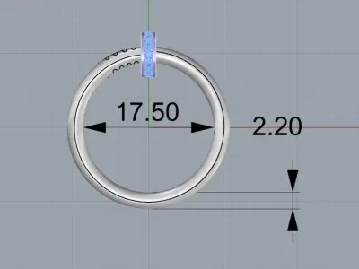 Ring Juste un Clou Us 7 3D print model