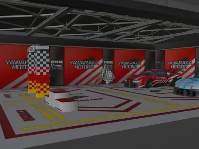car garage Low-poly 3D model