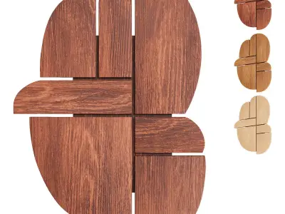 Wood Wall Decor Collection 05 3D model