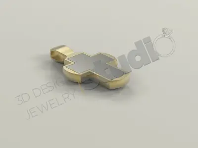 Russian Luxury Cross three seperate parts 3D print model