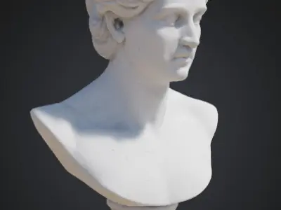 PACK 3 Stylized Female Busts Classical 3D Sculpture Pack 3D model