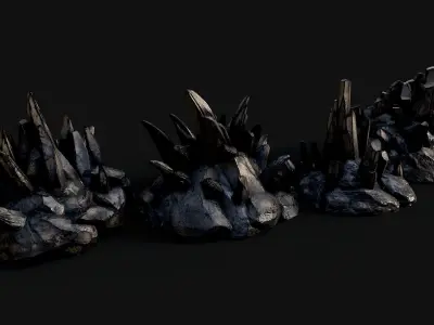 Crystal Metal Free low-poly 3D model