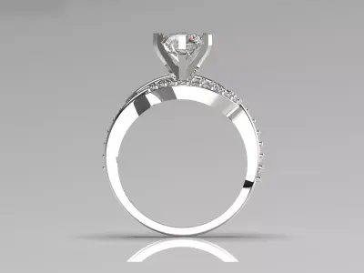 wedding luxury solitaire stl 3d jewelry ring model sr0015 3D print model