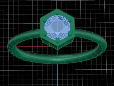 Tiffany Style Diamond Ring 3D print model