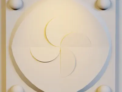 3d wall panel set 03 Low-poly 3D model