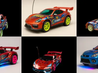 Controled Car bundle 10 pack 100 glb 3D model