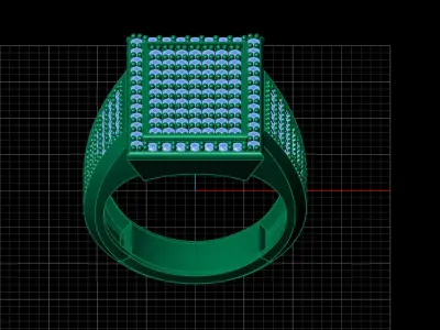 Print Ready STL 3DM  Gents Rings Diamond Men Ring  3D print model 71