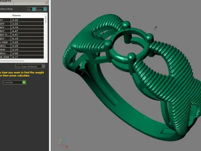 Rings for Women Womens Rings Stone Ring Ready STL 3DM Models  3D print model 17