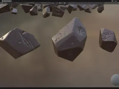 Chocolate Pieces PBR Low-poly 3D model