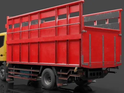 Truck Mitsubishi fuso Canter Low-poly 3D model