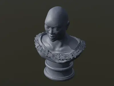 3D Printable Statuette - Woman with Necklace 3D print model