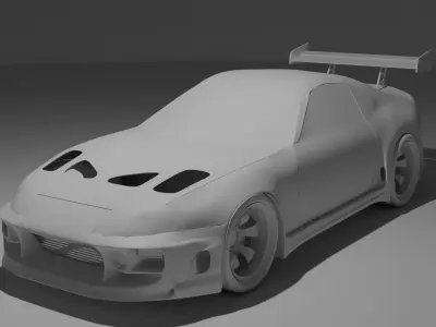 Toyota Supra MK4 Low-poly 3D model