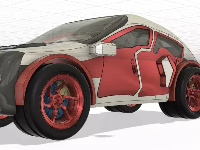 Car model and interior 3D model